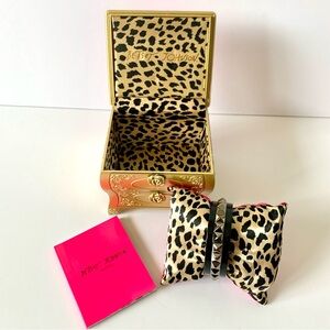 Betsey Johnson studded bangle watch with box